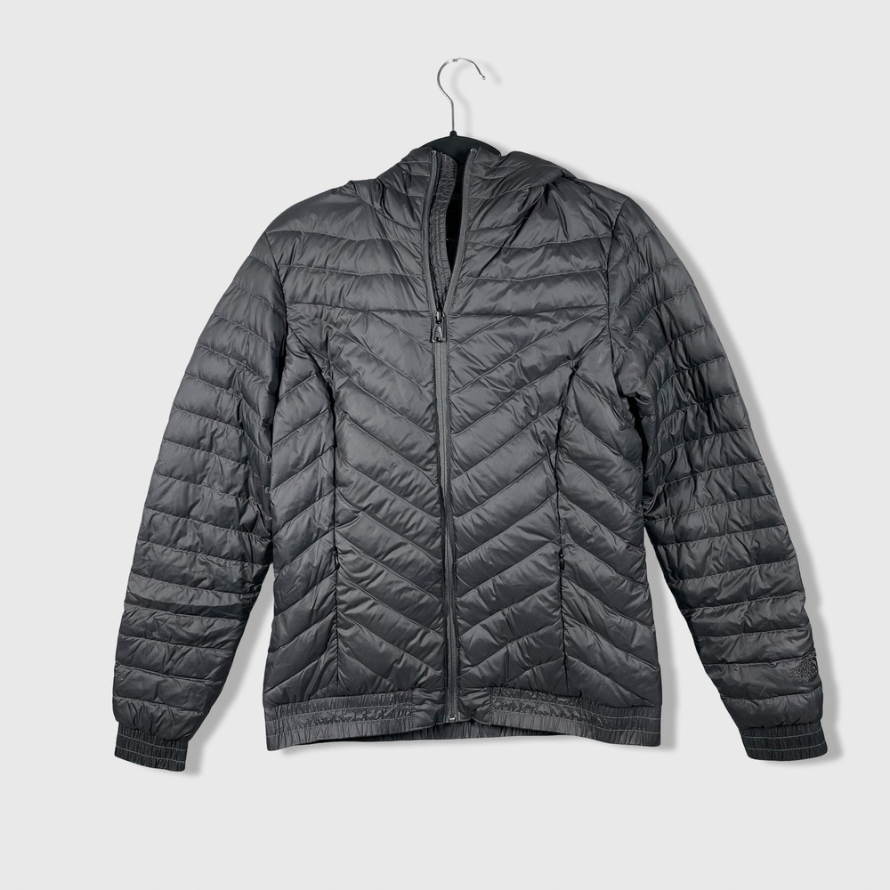 The North Face 700 Fill Down Hooded Puffer Jacket Womens S Outdoor Gray Gorpcore